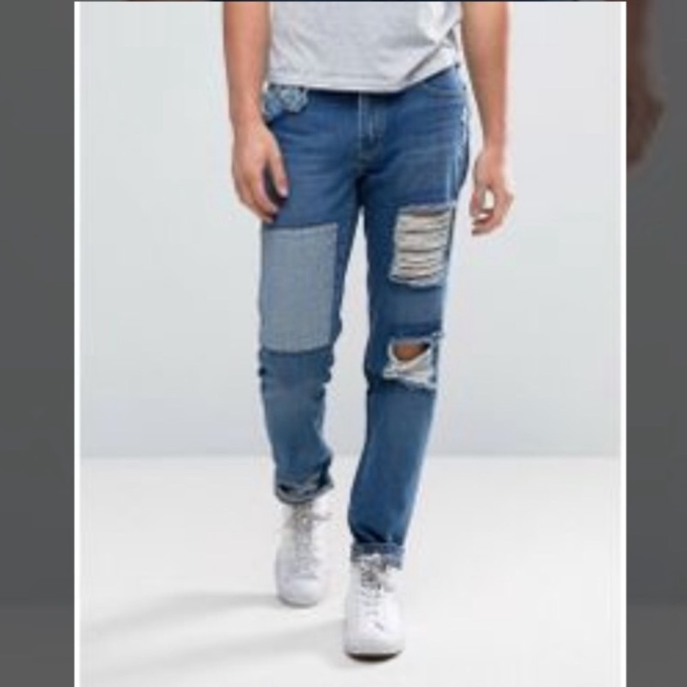 Men’s Distressed Jeans (Waist- 36” Leg- 32”)